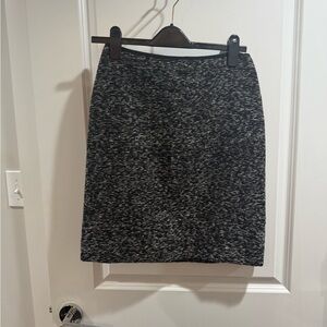 Kate Spade Black and Gray Tweed Women's Pencil Skirt, size 4